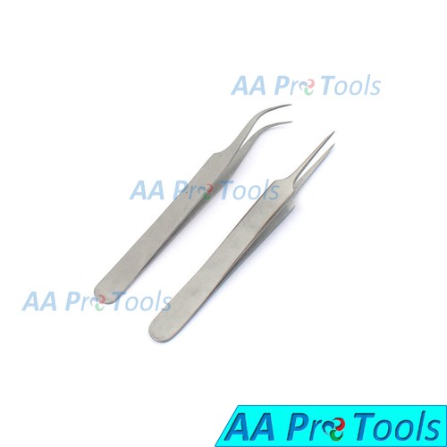 Swiss Extension Tweezers Jeweler Forceps Set Of 2 (Set 2) - Picture 1 of 3