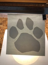 Cat Animal Paw Print BIG - WHITE - Vinyl Sticker Decal - MM4.1202