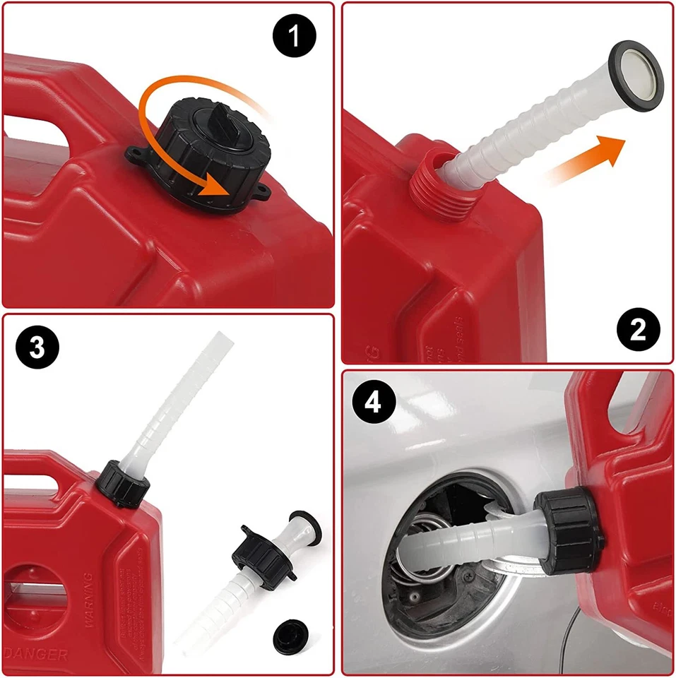 Tanque portátil para motocicleta Jerry Can 5L para Honda KTM BMW Street ATV todo terreno Foto 3 de 4