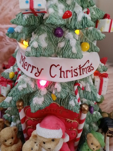 Cherished Teddies Lighted Christmas Tree Plays Tune We Wish You Merry Christmas - Picture 23 of 24