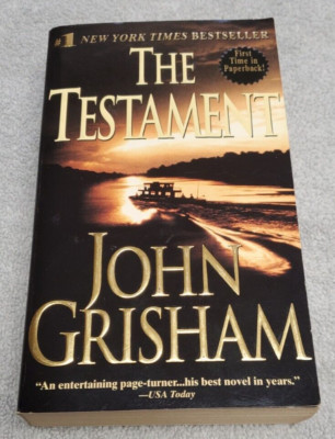 The Testament Johnn Grisham Book, Paperback, 2000, Island Books, Used