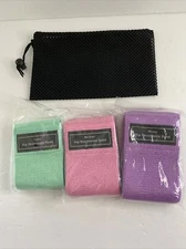 HiCool Exercise Resistance Bands For Butt & Legs w Carry Bag NEW