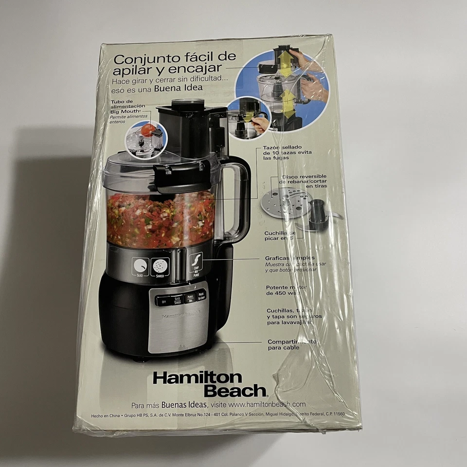 Hamilton Beach 10-Cup Food Processor with Bowl Scraper New in Box SEALED - Image 3 of 4