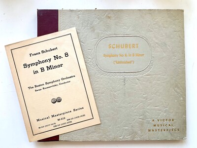 Schubert Unfinished Symphony No.8, Koussevitzky Boston RCA Victor M-319 3x78rpm