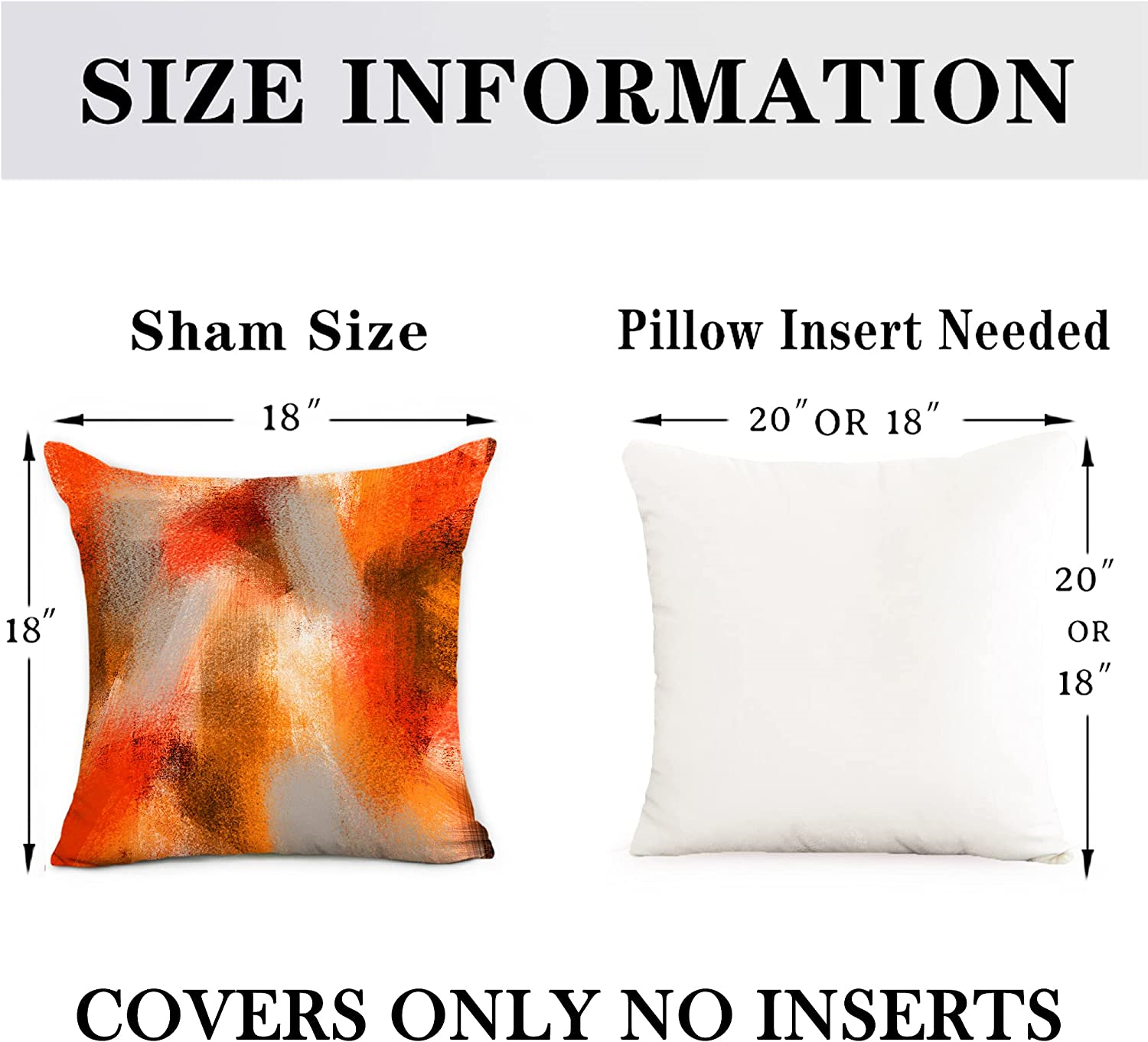 Hexagram Burnt Orange Pillow Covers 18 X 18 Decorative Orange Grey