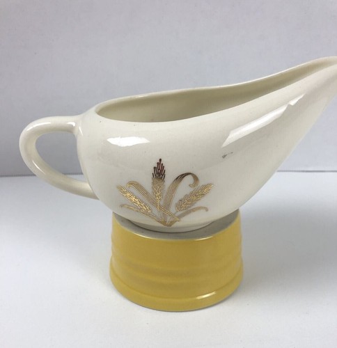 VTG HOMER LAUGHLIN "GOLDEN WHEAT" MCM GRAVY / SAUCE BOAT (Replacement/Addition) - Picture 3 of 10