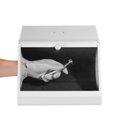Dental Sandblasting Dust-proof Box Double Suction System with Built-in LED Light