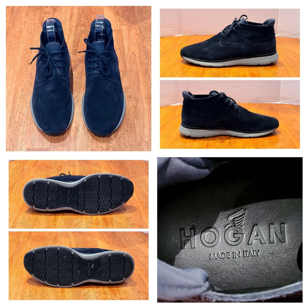 Hogan suede lace up wingtip boots sz 9.5 Hogan, black suede ankle lace-up boots. - Unique Designer Pieces main image 2