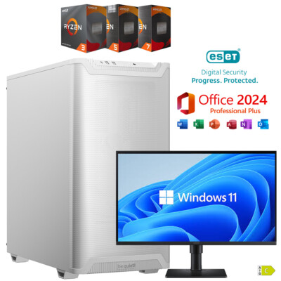 Büro PC Ryzen 7 8x 3,80GHz 16GB RAM 1000GB SSD 1TB HDD Windows 11 Office 2024 a