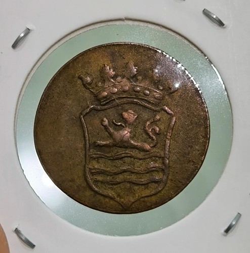 1794 Dutch Netherlands Colonial Voc Duit New York Penny Zeeland Shield Coin_J79 - Picture 2 of 4
