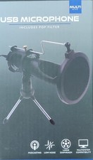 Portable USB Microphone with Special Pop Filter Included