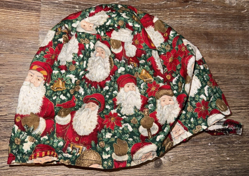Cachecol uniforme boné médico envoltório de cabeça cirúrgica Natal Santa Saint Nick Nicholas - Imagem 2 de 4