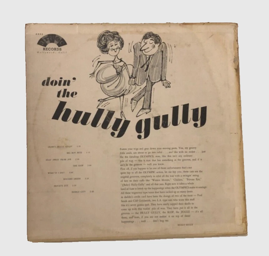 Олимпийские игры Hully Gully A423 моно Arvee записи Doo-Wop винтажный 1960 LP винил почти как новый - Изображение 2 из 4