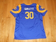 2018 Nike On Field TODD GURLEY II Blue LA RAMS Womens NFL Team Replica JERSEY XL