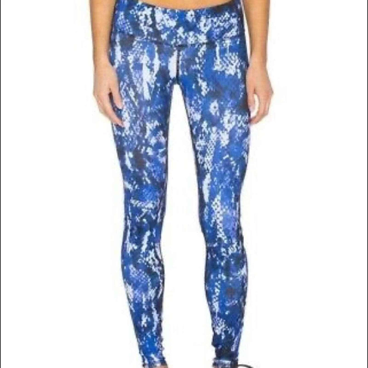 Blue snakeskin cheap leggings