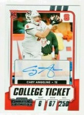 Cary Angeline AUTO College Ticket RC 2021 Contenders Draft Stanford Stallions