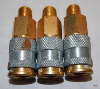 3 QTY 3/8'' Quick Connect 9/16'' Thread Connectors