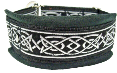 EIGENE HERSTELLUNG, HANDARBEIT Hundehalsband, Windhund, Zugstopp, Borte 4 , SM 35 bis 40 cm, gepolstert