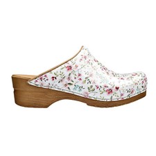 Sanita Illo Sixties Style Clogs in White 477647 