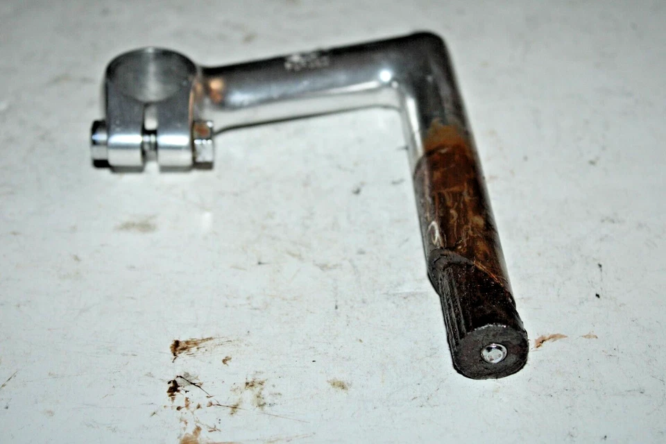 Vástago de pluma vintage SR 22,2 mm plateado 100 mm 25,4 mm -17º elevación touring envío de EE. UU. Foto 3 de 4