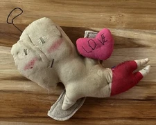 Primitive Style Cupid Doll Valentines LOVE Heart Wings Tuck Handmade Decor
