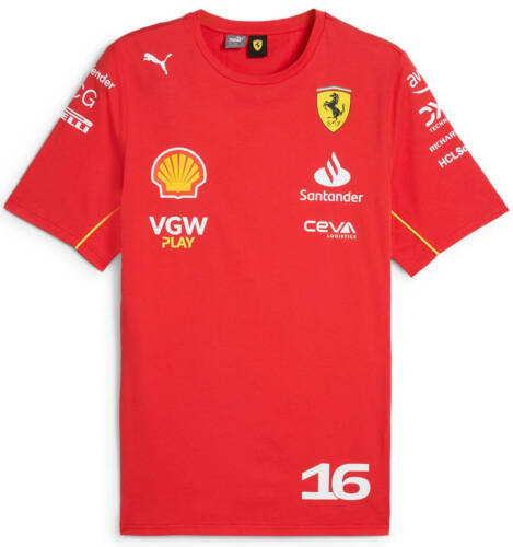 PUMA Scuderia Ferrari F1 Men's 2024 Charles Leclerc T-Shirt - Picture 1 of 6