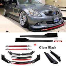For Infiniti G37 Coupe Front Bumper Lip Spoiler Splitter Rear Lip Side Skirt