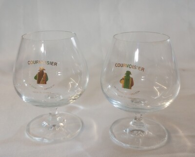 Set of 2 Vintage Courvoisier Le Cognac de Napoleon 3.75 in Tall