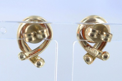 Italian Made German Baltic Amber "Kiss" Studs In 9ct Gold GS0129 RRP£295!!! - Picture 3 of 6