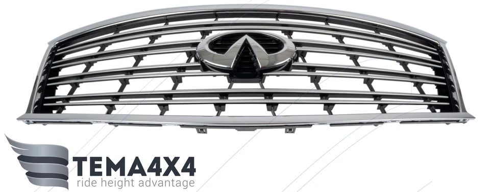 正品原始设备制造商非运动型前格栅铬合金适用于英菲尼迪 M37 M56 Q70 62310-1MA0B — 第 3/4 张图片