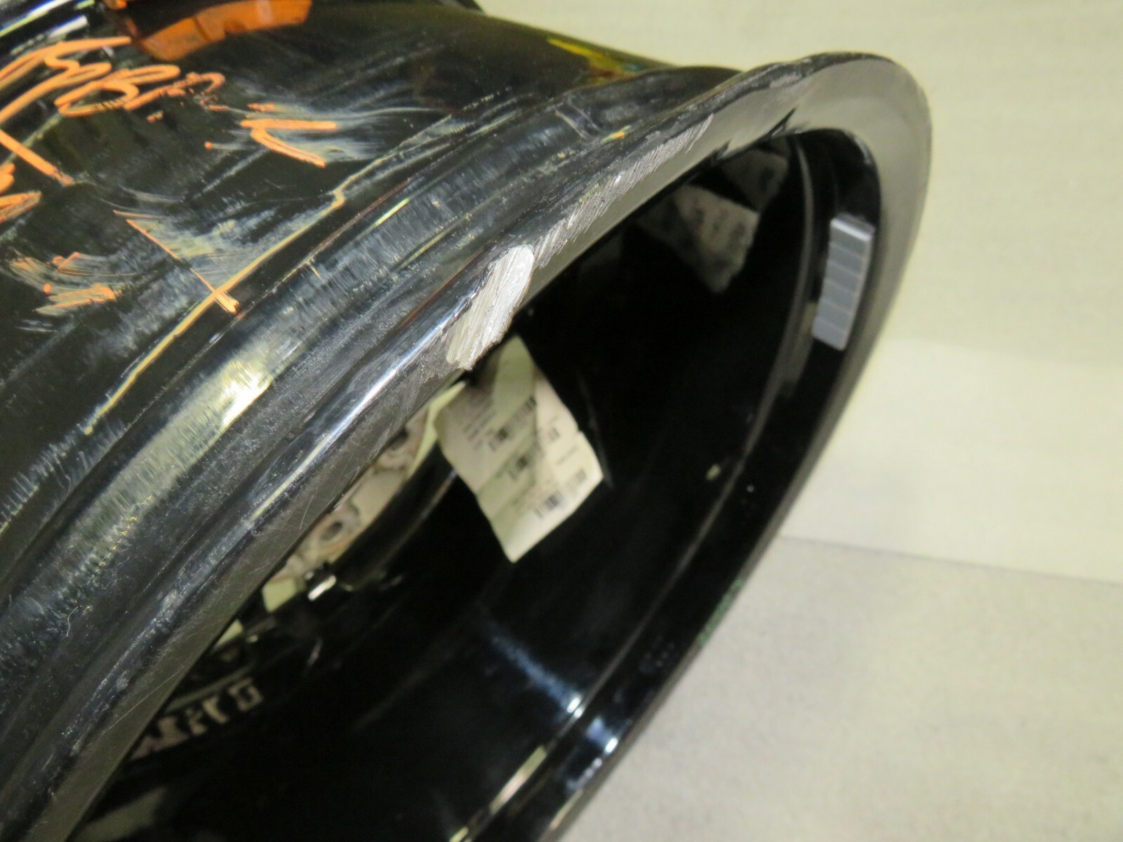 Ferrari F430, Rear Wheel, Black, Damage / Prior Repair, Used, P/N 194266