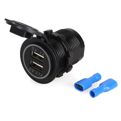 5V 4.2A Dual 2 USB Charger Socket Adapter Power Outlet 12V 24V Car Motorcycle UK - 第 9/14 張圖片