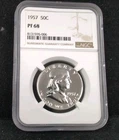 1957 50C NGC PF68 Franklin Half Dollar 90% Silver 7917