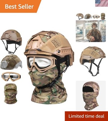 Airsoft Helmet,Black Tactical Helmet with Airsoft Accessories,Tactical Airsof...