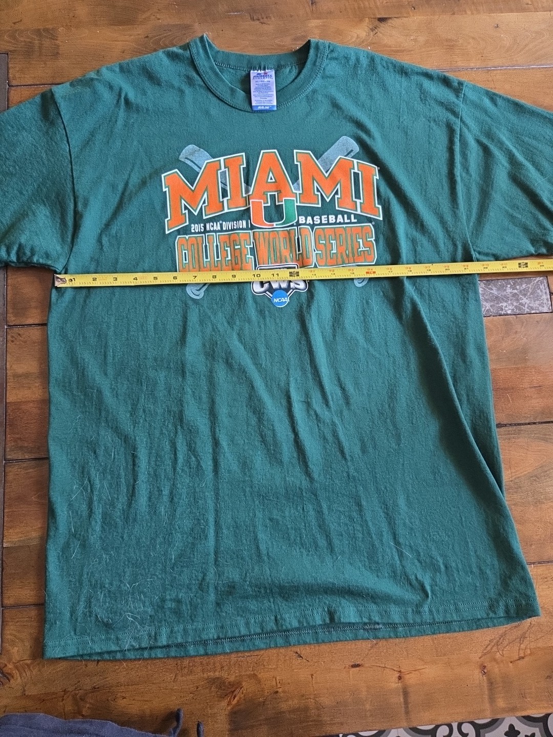 2015 NCAA Division I College World Series Miami Hurricanes T-Shirt image 4