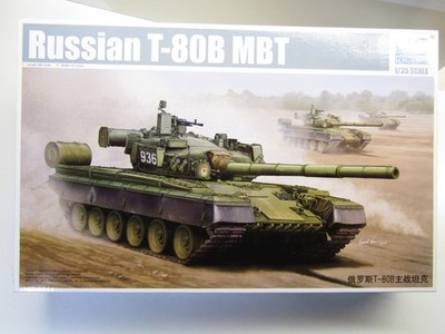 Trumpeter 1:35 Scale Russian T-80B MBT (Main Battle Tank) model kit # 05565