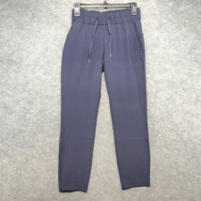 Lululemon Pants Women's Size 2 Navy Blue On The Fly Crops Athleisure Athletic