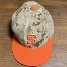 New Era 59FIFTY San Francisco Giants MLB Cap Camo Orange Tan Size 7 1/2
