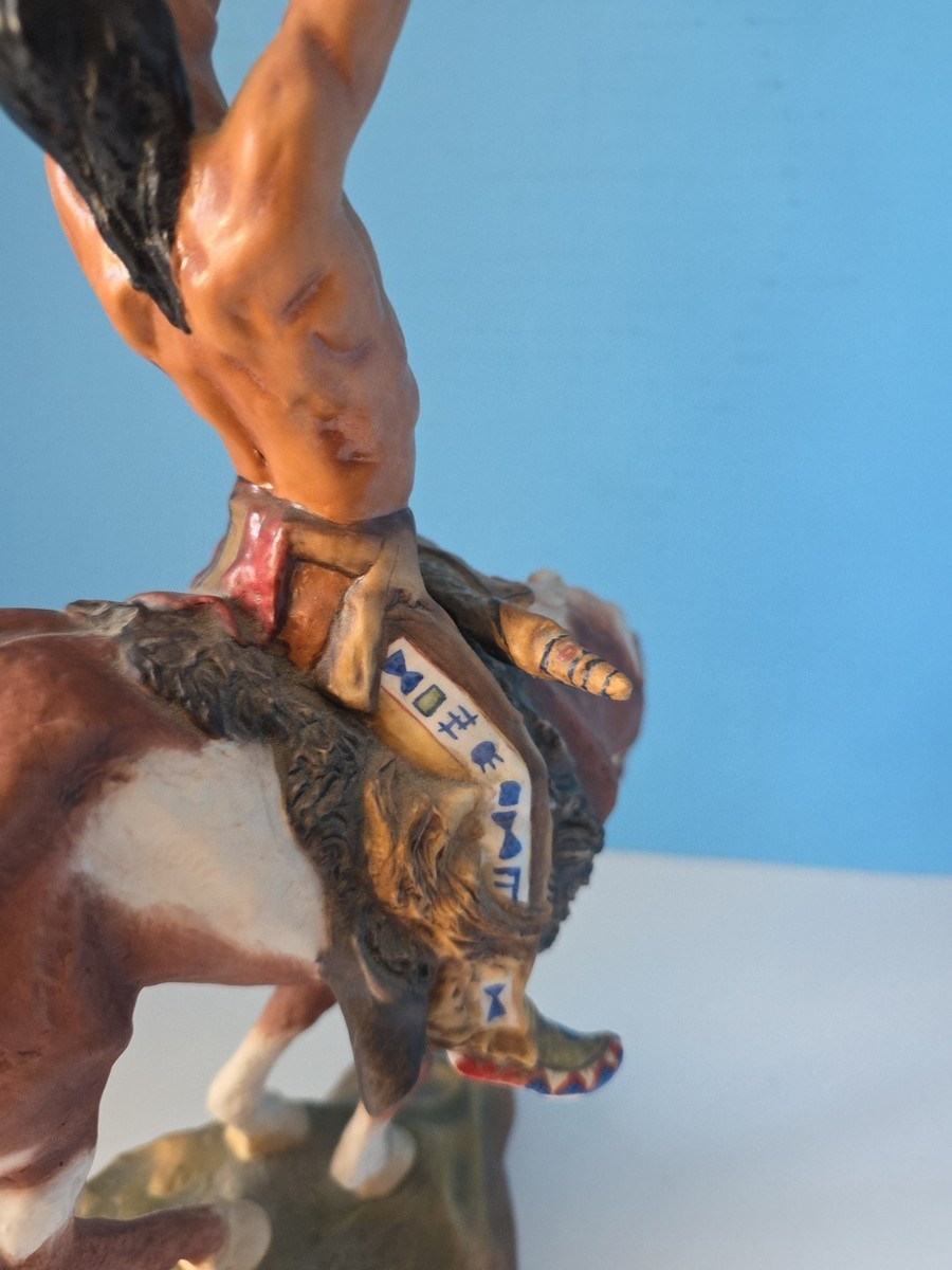 Franklin Mint Prayer Healing Spirit Sculpture Statue Buck McCain