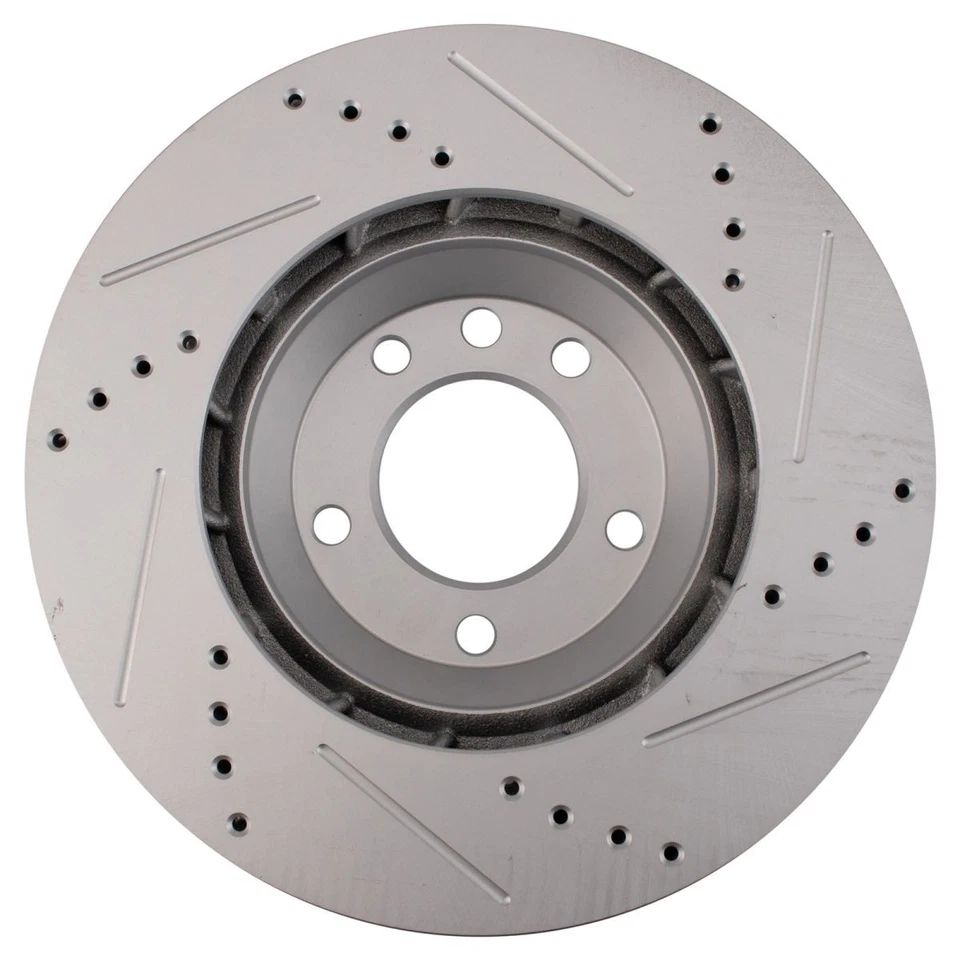 Par delantero recubierto ranurado perforado de rotor de freno de rendimiento para Audi VW Foto 4 de 4