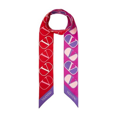 Valentino 26SS V Logo Signature Women's Scarf E6017KBS UWT 120684691