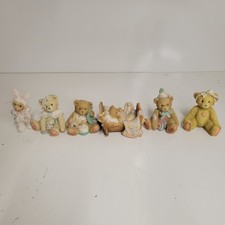 Cherished Teddies Lot Of 6 Enesco Priscilla Hillman Figurines Bears Vtg 90s