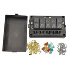 Relay Box 15 Slots ATC ATO Fuse Holder Fit for 4 or 5 Pin 12V for Car Truck Boat