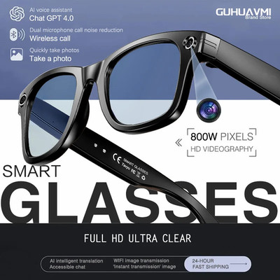 New 800W Camera AI Glasses Men Color-Changing Smart Translation Glasses Photo Vi
