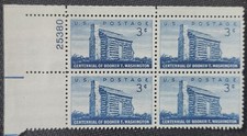 US Scott 1074 - Booker T Washington - MNH - 1956 Issue - Plate Block of 4