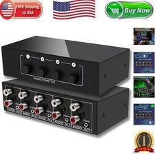 Quality Bi-Directional Audio Switcher - Connect 4 Devices to 1 Speaker