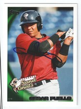 2010 Topps Pro Debut Cesar Puello Rookie RC In-Person On-Card Autograph #269. rookie card picture