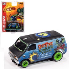SC418-3B Auto World 4Gear 1977 Dodge Van Rat Fink Flat HO Scale Slot Car