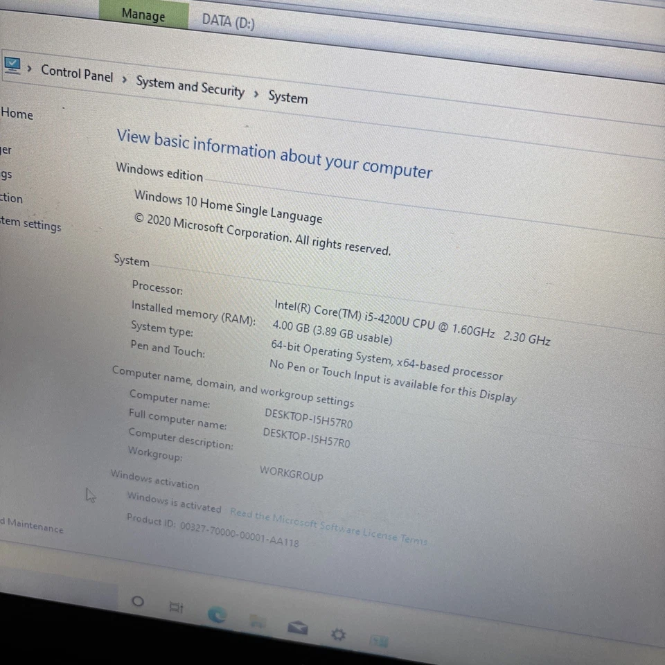 Asus SonicMaster F550LC-X009H Laptop 700GB HDD 4GB RAM DVD Drive - Image 4 of 4
