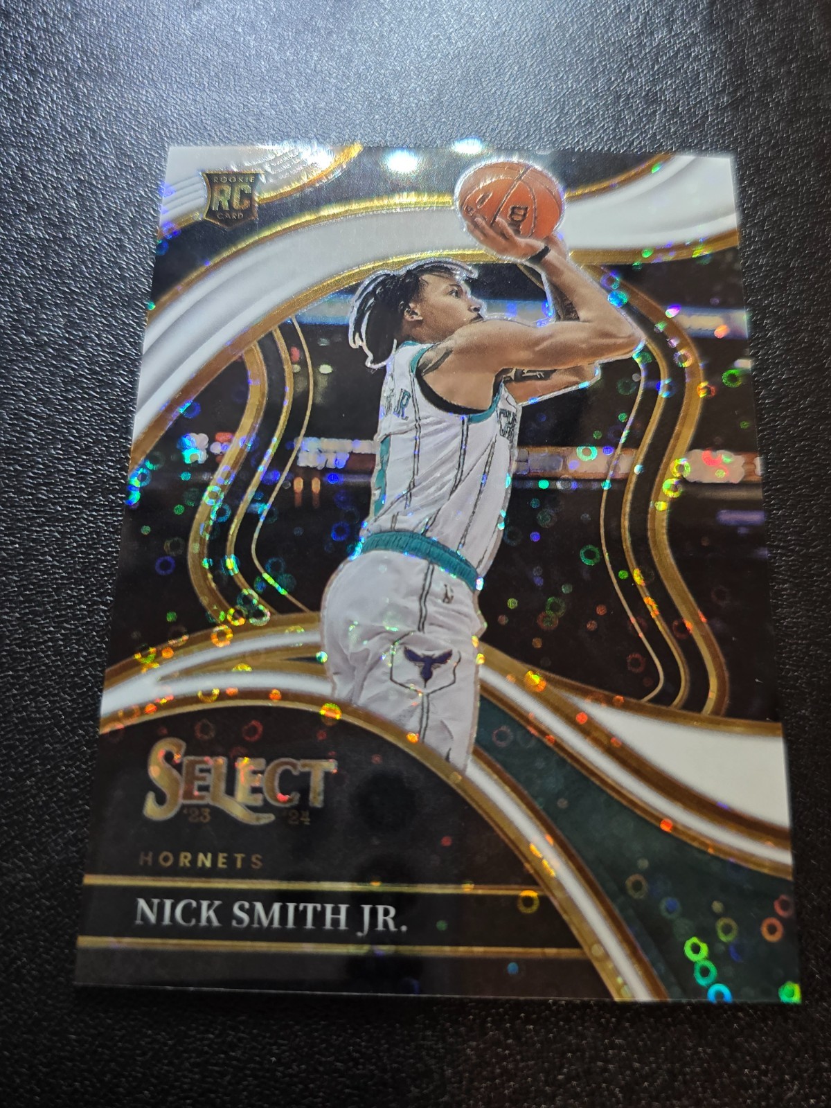 2023-24 Panini Select - Courtside Nick Smith Jr. #293 White Disco Prizm /75 (RC)
